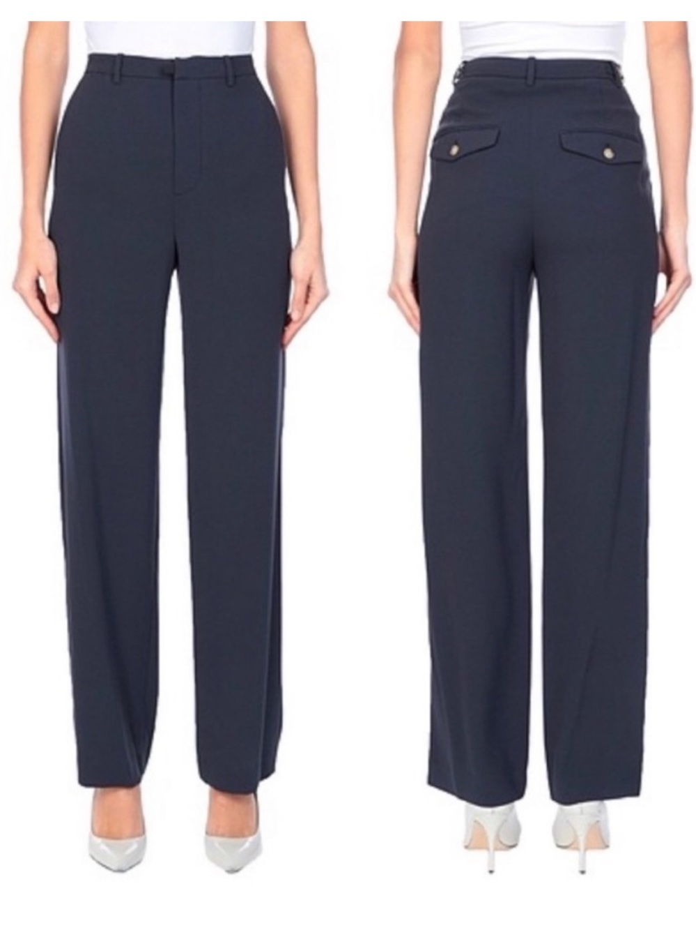 Vince High Waist Straight Pants in Navy, Size 6